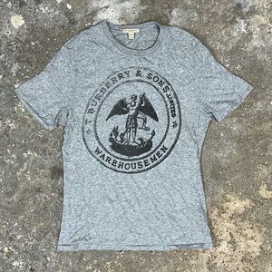 Vintage Burberry Grey Graphic Tee